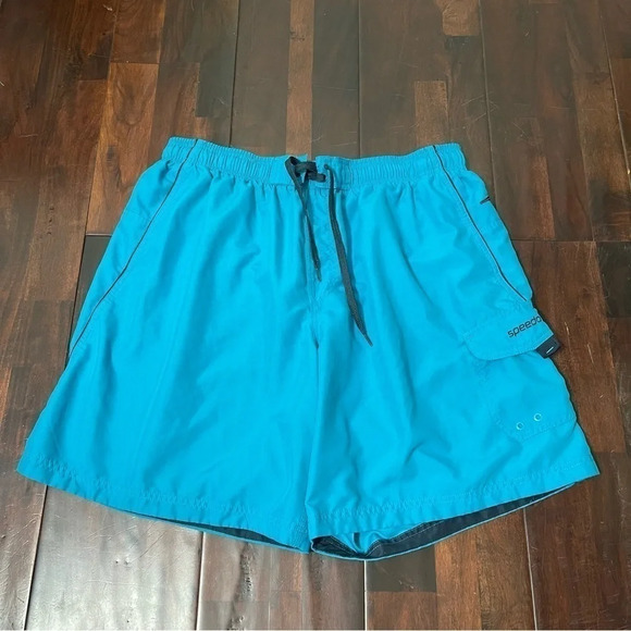 Speedo Men’s Knee Length Swimming Trunks Light Blue XXL Marina Volley - Picture 1 of 8